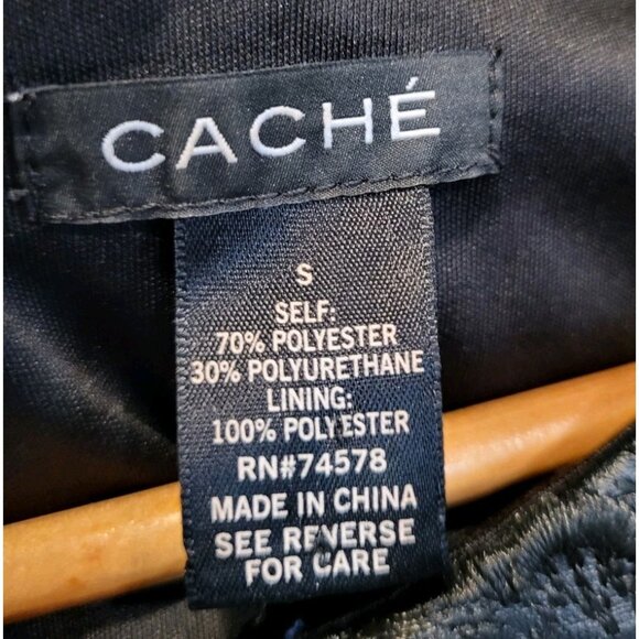 Cache Black Floral Eyelet Lace Pencil Dress Whimsigoth Grunge Goth Sz S - Picture 5 of 7